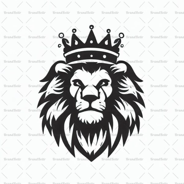 Majestätischer Löwe und Krone